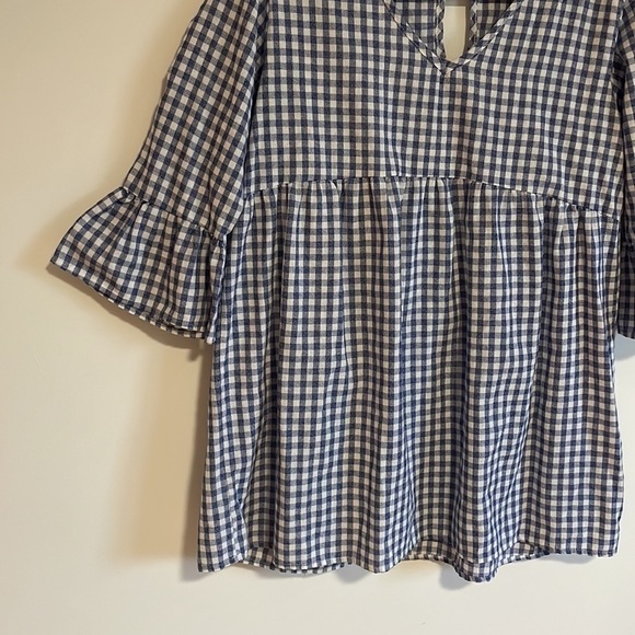 Classic Checkered Long Sleeve Blouse - Picture 3 of 10